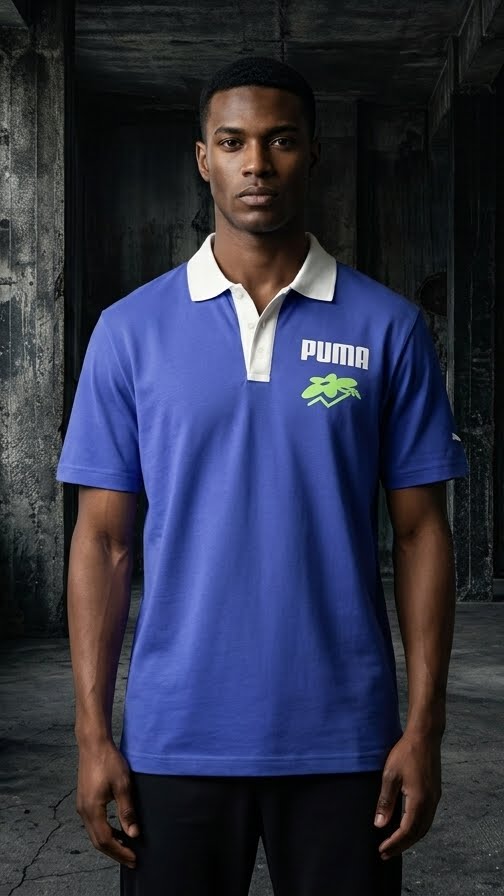 Puma Blue Atomic Star Polo Shirt