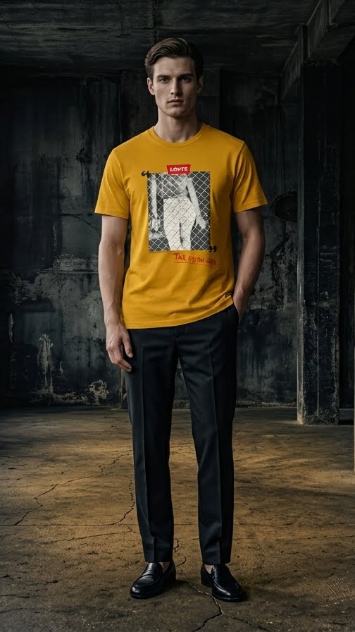 Levi's Mustard 'The Style Out' Graphic T-Shirt